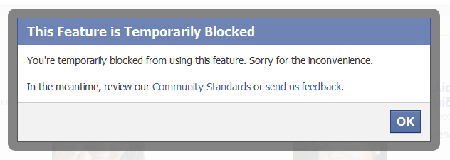 Contul de Facebook blocat