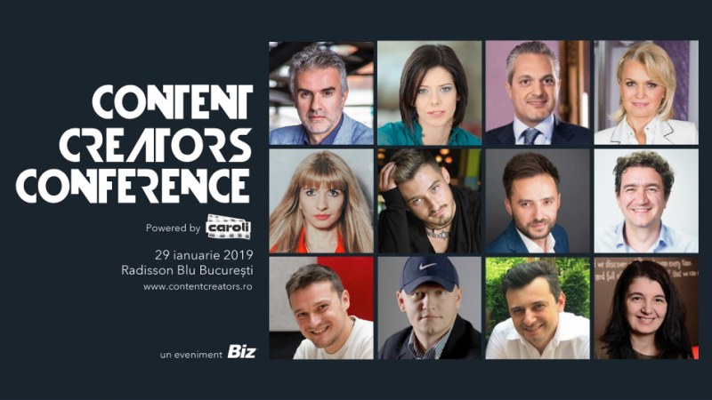 “Content Creators Conference” are loc pe 29 ianuarie 2019. Cu cine ma vad?