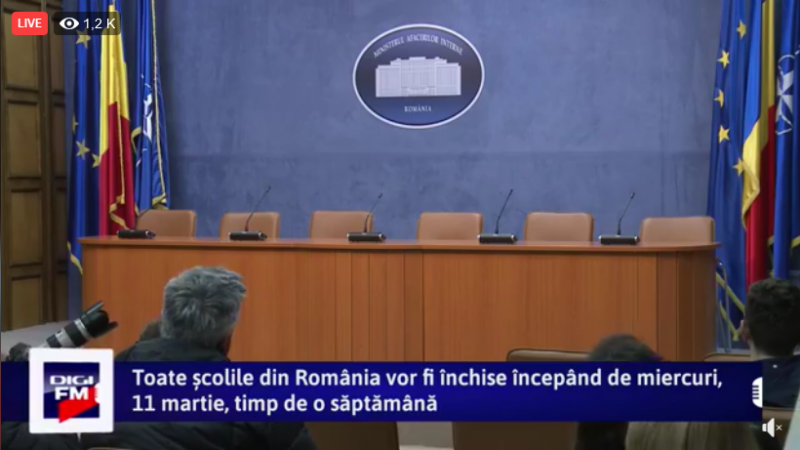 Toate școlile din România se închid din 11 martie, pentru o saptamana