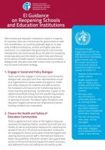 Ghidul international al educatiei privind deschiderea scolilor