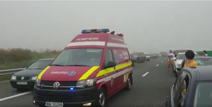 Accident in lant pe Autostrada A2, pe sensul dinspre București către Constanța